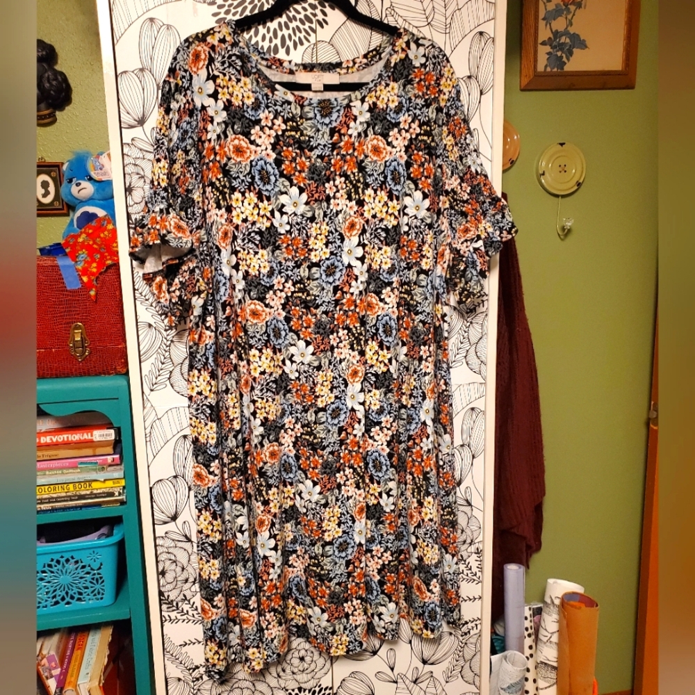 LOFT Multicolor Floral Dress